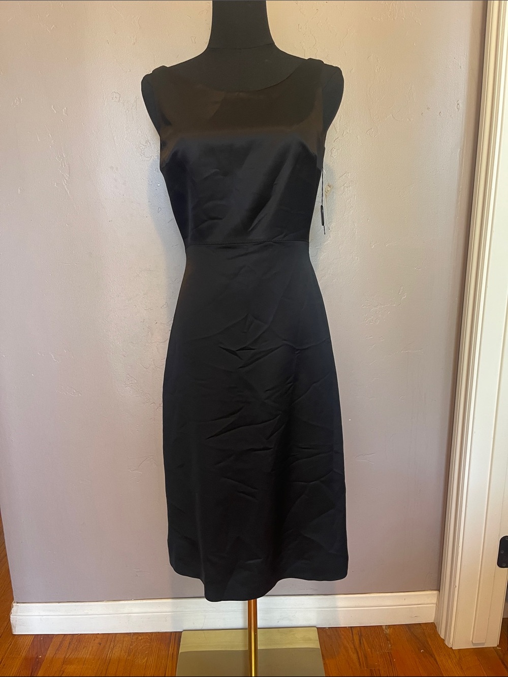 Vintage Tahari Black Cocktail Dress NWT 90s Minimalist LBD Sz 6